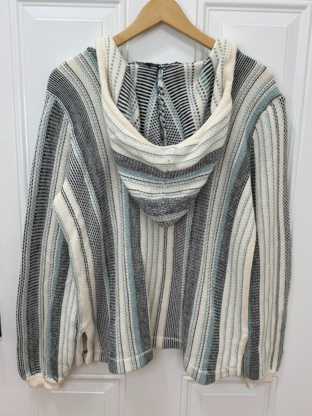 O'Neill Catamaran Relaxed Hooded Baja Sweater Stripe Pullover Size M - Picture 3 of 9